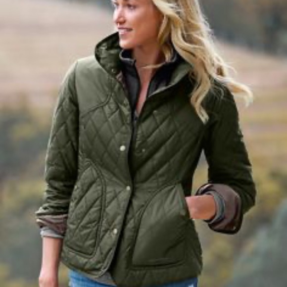 eddie bauer women's year round quilted field jacket navy - Picture 2 of 2